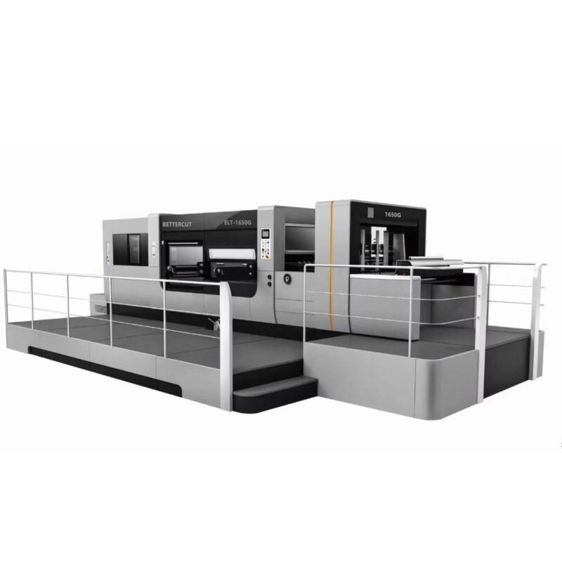 High speed 5500sheets/hour large format ELT-1650G automatic flatbed lead edge feeding die cutter with full stripping