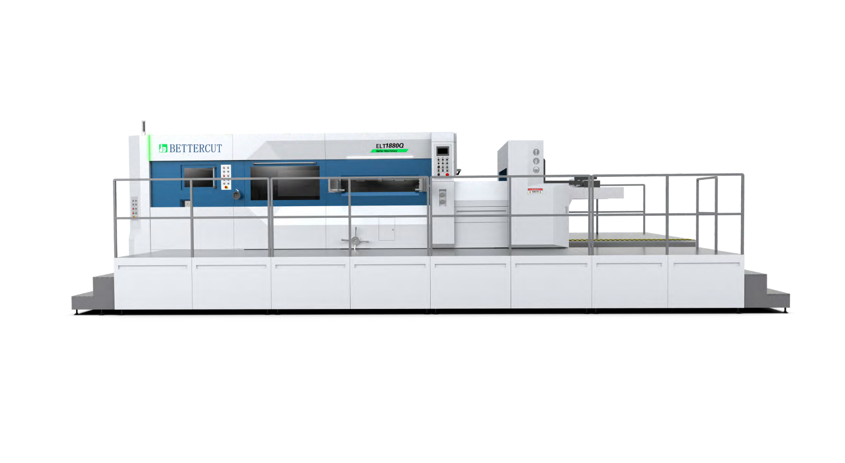 Fustellatrice a base piana con alimentazione automatica del bordo anteriore di grande formato ELT-1880Q